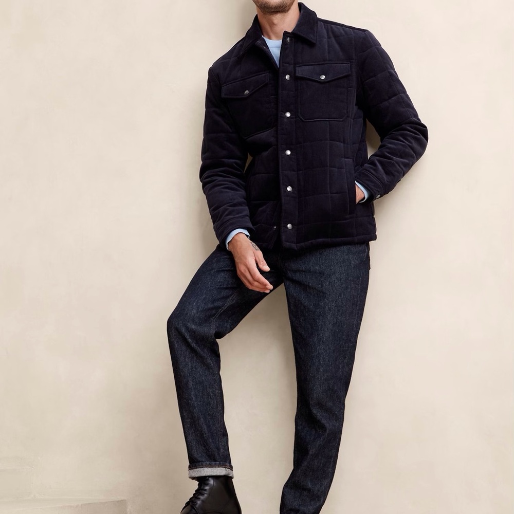 Banana republic quilted corduroyed jacket